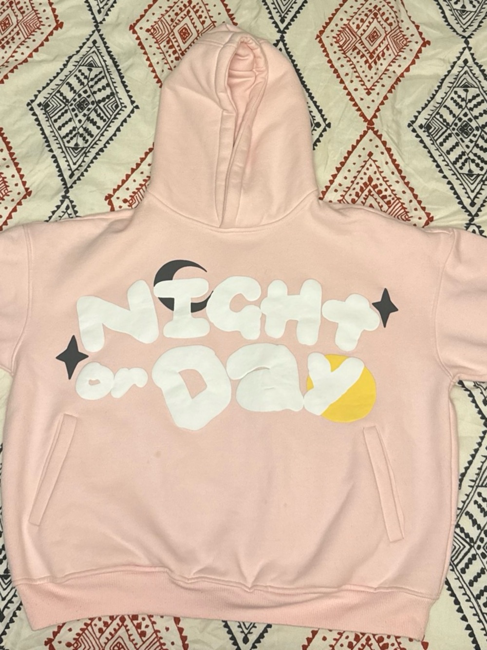 Night or Day Light Pink Pullover Hoodie